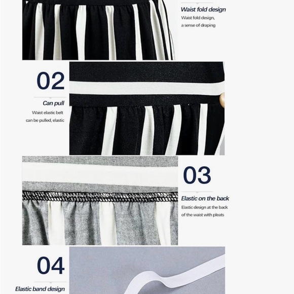 Chic Striped Maxi Dress in Black and White - Picture 2 of 10